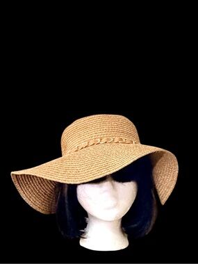 Women's Wide Brim Straw Sun Hat - Natural